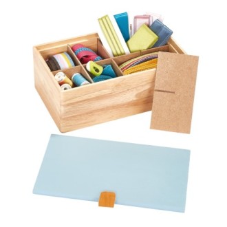 Portalavoro in legno per accessori