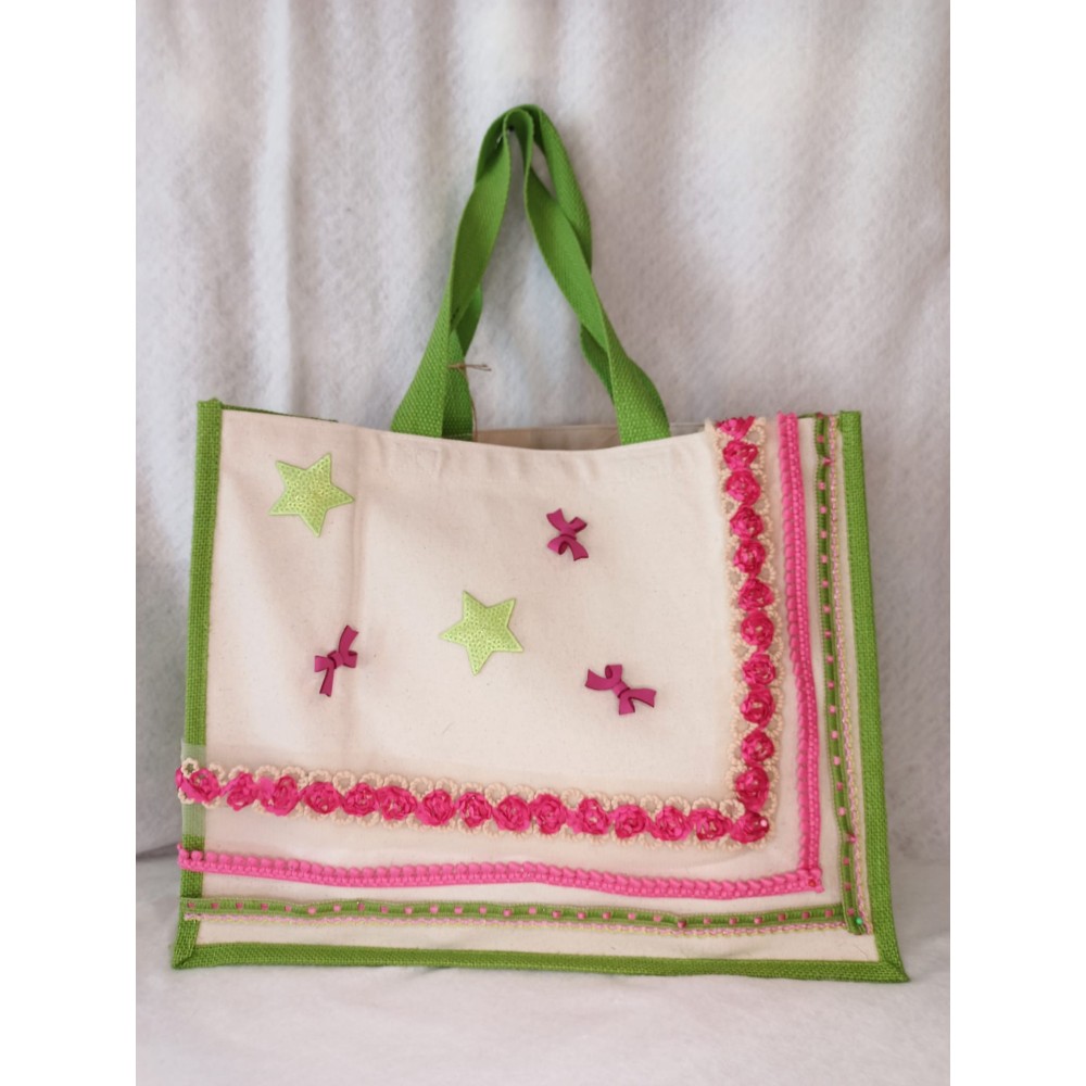 Kit borsa juta cm. 42 x 32 x 19